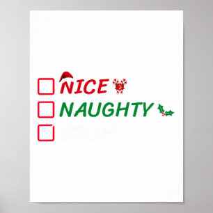 Poster Noite de Natal Bela, Maldita Bruh Engraçado Lista
