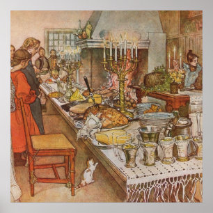 Poster Noite de Natal Carl Larsson 1904
