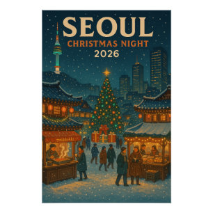 Póster Noite de Natal em Seul 2026