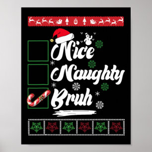 Poster Noite de Natal Linda Bruh Candy Cane Xmas Mulheres