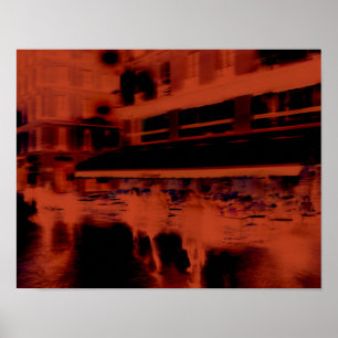 Poster Noite de Paris Vermelha. Movimento Legal de pessoa