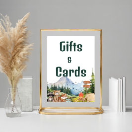 Poster Noite de presente e cartão de margarida de Groovy