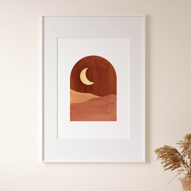 Poster Noite de Terracotta, paisagem abstrato (Criador carregado)