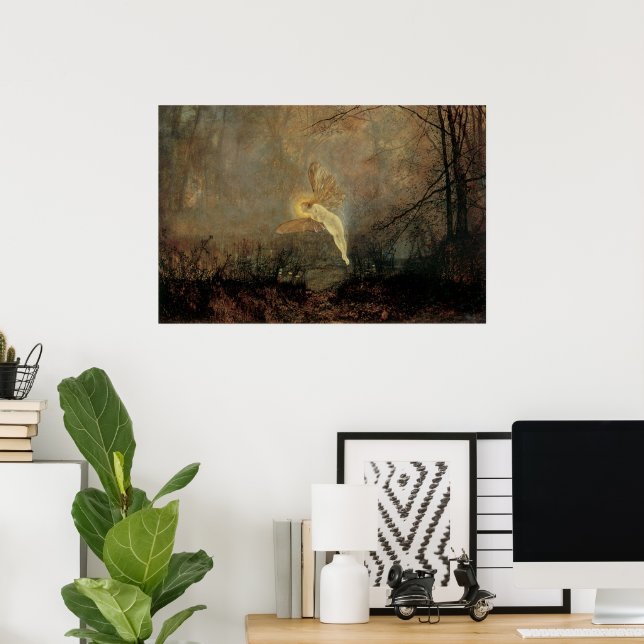 Póster Noite de Verão de Grimshaw, Arte Vitoriana Vintage (Escritório em casa)