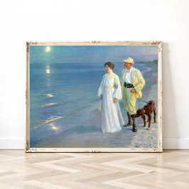 Poster Noite de Verão na praia de Skagen, P.S. Kroyer