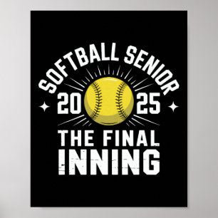 Poster Noite de Veteranos de Softbol Turma de 2025 Gradua