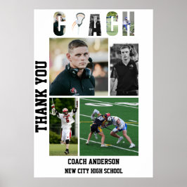 Poster Noite de Veteranos do Treinador de Lacrosse Gradua