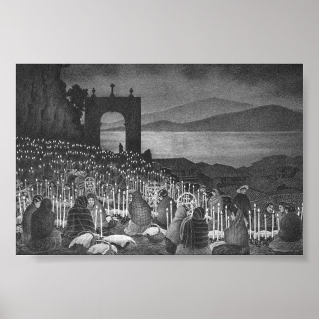 Póster Noite do Morto. Janitzio, México. Cerca de 1958 (Frente)