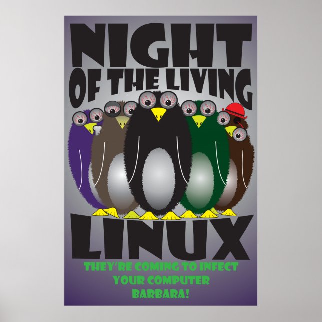 Póster Noite dos Pinguins Vivos (Frente)