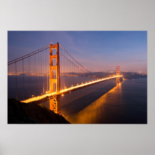 Póster Noite em golden gate bridge