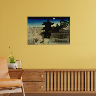 Poster Noite em Kiyomizu-dera Miki Suizan 1924