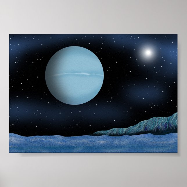 Poster Noite em que o planeta azul brilha. (Frente)