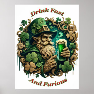 Poster Noite Encantada da Cerveja: Um Brinde dos Leprecha