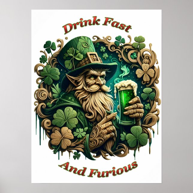 Poster Noite Encantada da Cerveja: Um Brinde dos Leprecha (Frente)