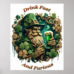 Poster Noite Encantada de Brinde de Leprechauns Ale A 16x