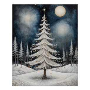 Póster Noite Estrelada de Inverno