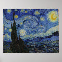 Noite Estrelada de Van Gogh Céu Azul Giratório Art
