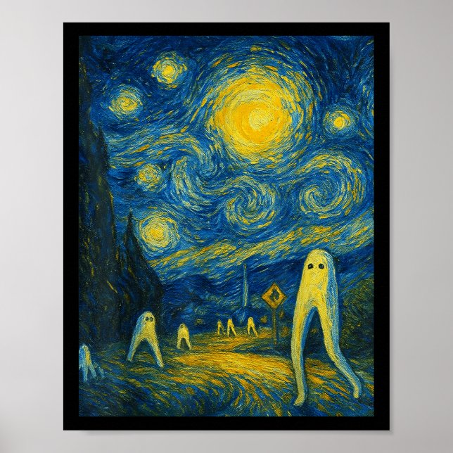 Poster Noite Estrelada Fresno Nightcrawler Van Gogh Dia d (Frente)