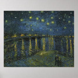 Poster Noite Estrelada sobre o Ródano, Vincent van Gogh