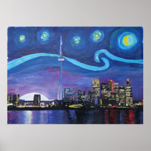 Póster Noite estrelado em Toronto