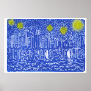 Poster Noite estrelado sobre New York… quem é John Gal
