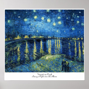 Póster Noite estrelado sobre o Rhone Vincent van Gogh