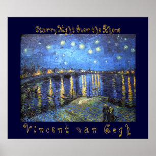 Póster Noite estrelado sobre o Rhone: Vincent van Gogh