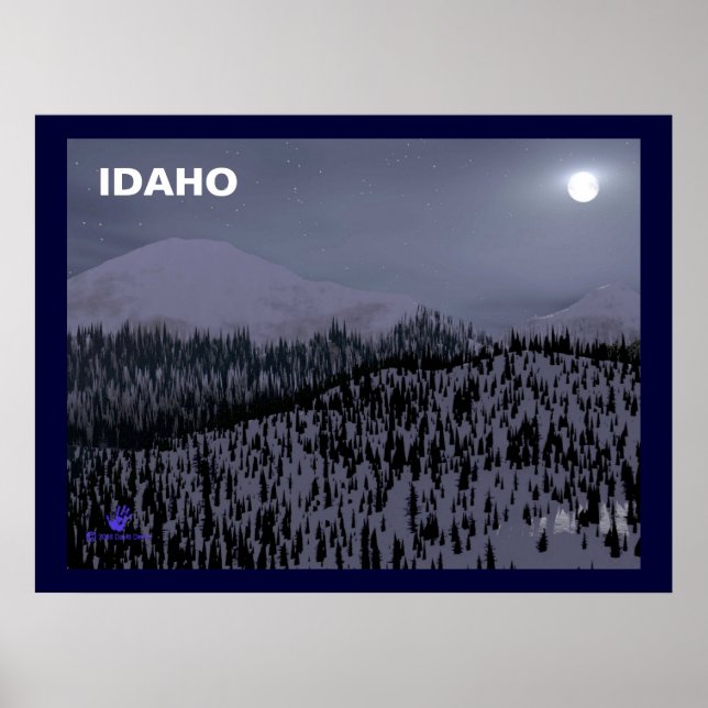 Póster Noite Fria Em Idaho (Frente)