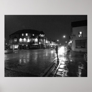 Póster Noite molhada, estrada de Salisbúria Cardiff (1)