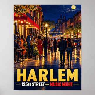 Poster Noite Musical da Rua 125 de Harlem