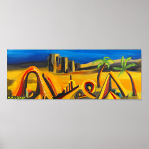 Poster Noite na arte do deserto