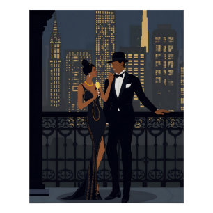 Póster Noite na cidade