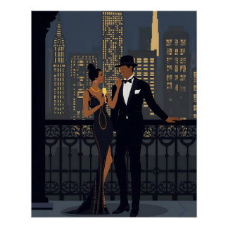 Póster Noite na cidade