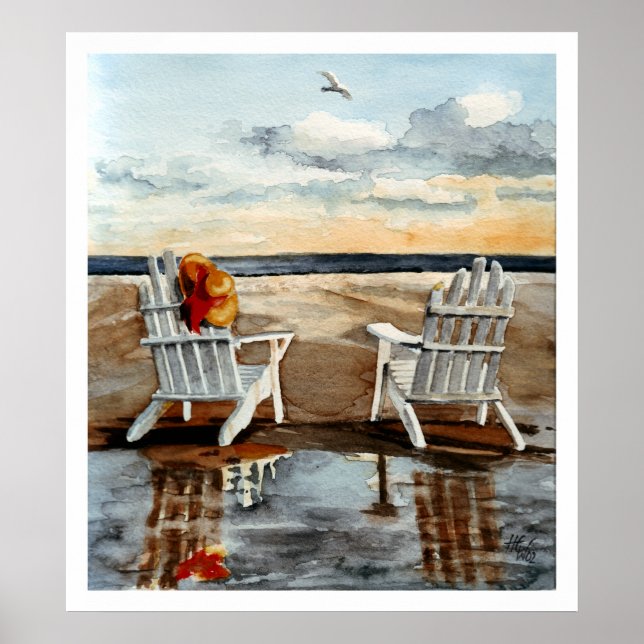 Póster Noite na praia (Frente)