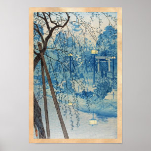 Poster Noite Nebulosa no Lago Shinobazu, Tóquio Kasamatsu