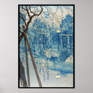 Póster Noite Nebulosa no Lago Shinobazu, Tóquio Kasamatsu