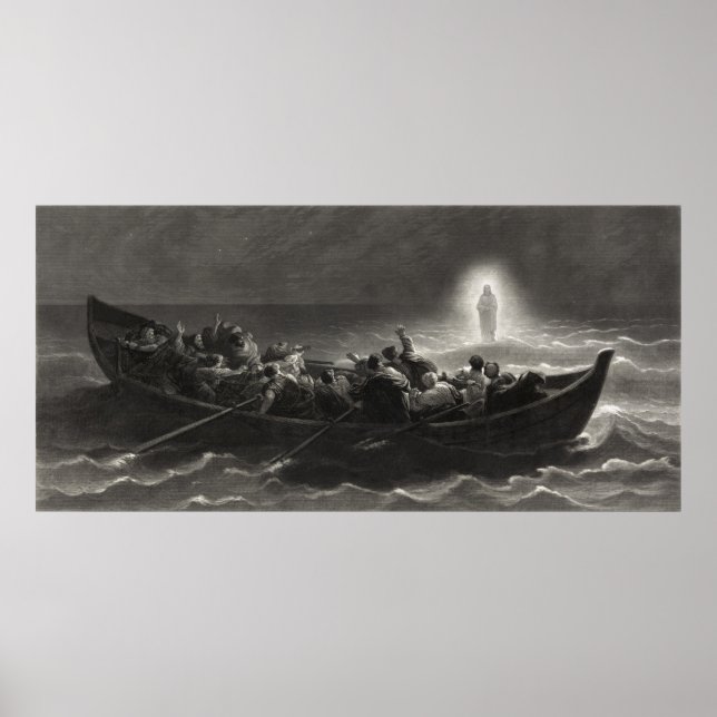 Póster "Noite no Mar da Galileia" impressão/poster (Frente)