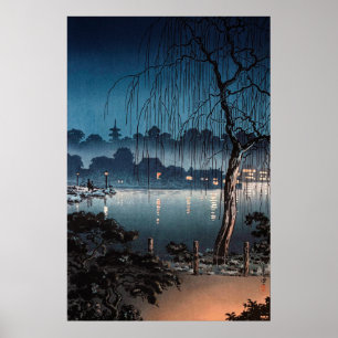 Poster Noite no Parque Ueno, por Tsuchiya Koitsu