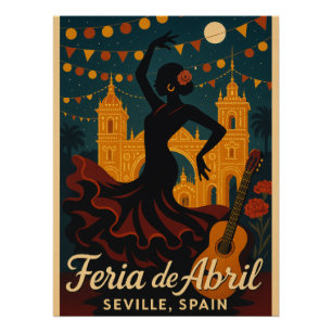 Póster Noites de Flamenco - Feria de abril, Sevilha