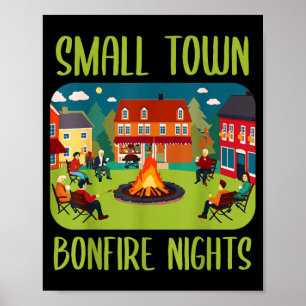 Poster Noites de fogueira em pequena cidade caem na tempo