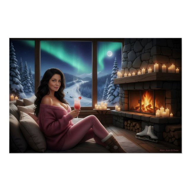Póster Noites de Inverno Aconchegantes (Frente)