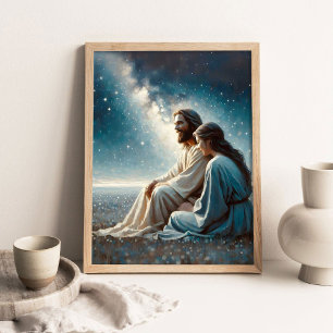 Poster Noites Lindas, Arte Cristã de Parede, Jesus e