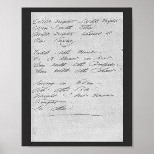 Poster Noites selvagens, noite selvagem Manuscrito 