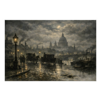 Póster Noites Vitorianas em Londres por BurnsInHell