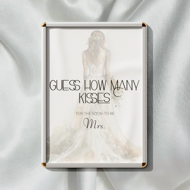 Poster Noiva adivinha quantos beijos joga noiva (Criador carregado)