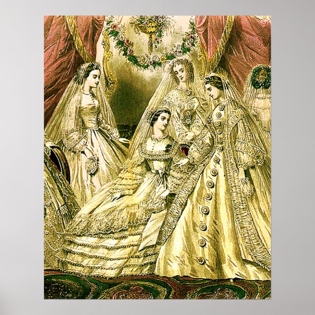 Póster Noiva Antiga Casamento Vintage (Frente)