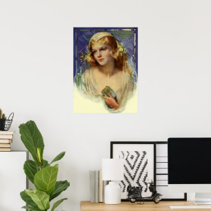 Póster Noiva antiga segurando uma Bíblia, Casamento Relig