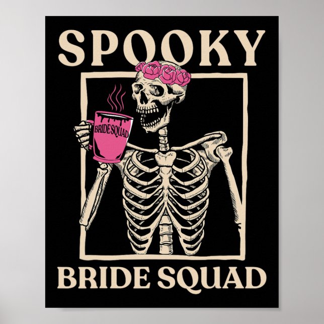 Poster Noiva Assombrada Esquadra Esqueleto Halloween Desp (Frente)