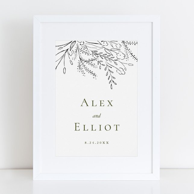 Poster Noiva com Buquê Transbordando (Criador carregado)