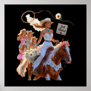 Poster Noiva Cowgirl – Cavalgada de Verão para o Amor